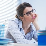 Bored Woman At Office